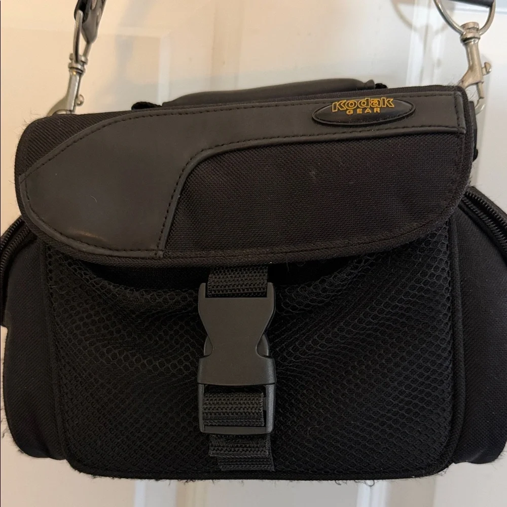 Kodak Black Nylon Shoulder Camera Bag with Adjustable Strap